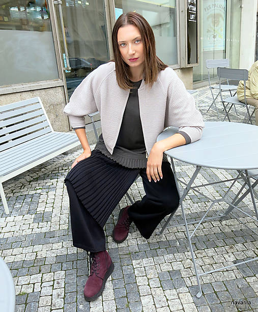 Svetre a kardigány - RUDI-pletený kabátek na zip - 17802486_