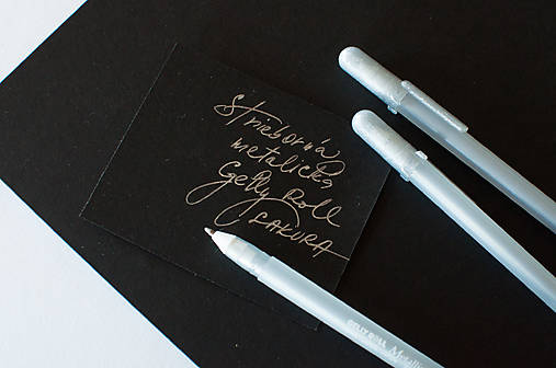 Nástroje - Gelly Pen Sakura - metalická strieborná - 17802483_