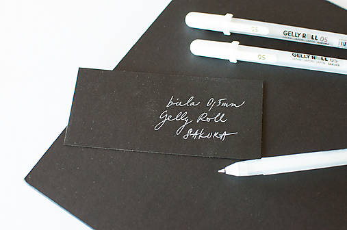 Nástroje - Gelly Pen Sakura - biela 0,5mm - 17802488_