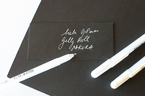 Nástroje - Gelly Pen Sakura - biela 0,8mm - 17802490_