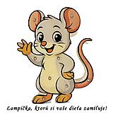 Svietidlá - Detská drevená LED lampa Myška - 17802939_