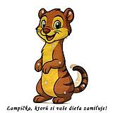 Svietidlá - Detská drevená LED lampa Lasička - 17802953_