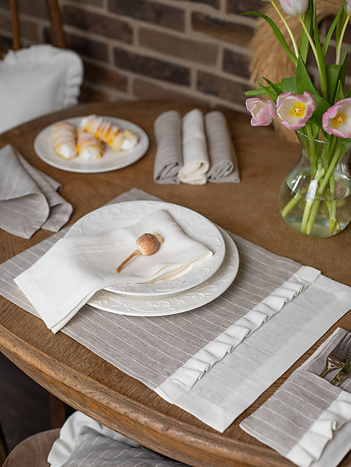 Úžitkový textil - Ľanové prestieranie Madame du Barry - 17803770_