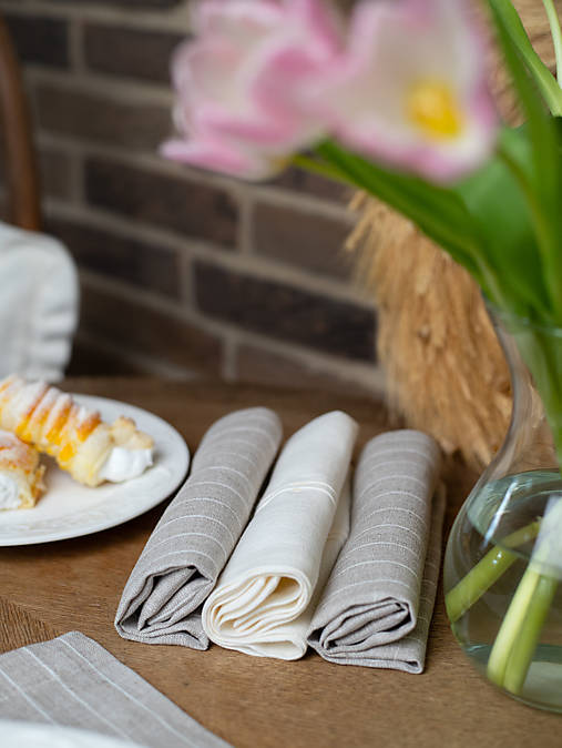 Úžitkový textil - Ľanový obrúsok Madame du Barry - 17803778_