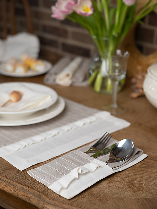 Úžitkový textil - Puzdro na príbor Madame du Barry - 17803787_