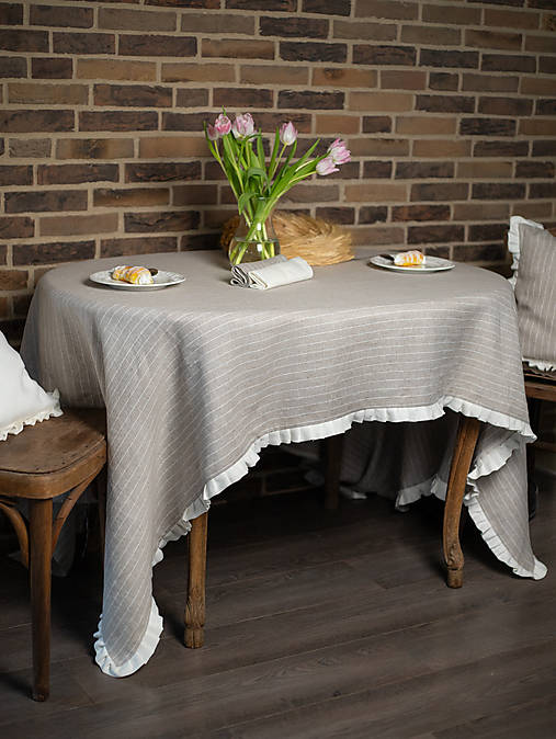 Úžitkový textil - Ľanový obrus Madame du Barry - 17803804_