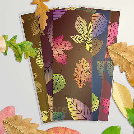 Papiernictvo - Tajomné nielen jesenné lístie - záložka do knihy  - 17802950_