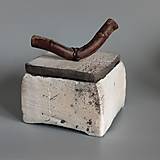 Nádoby - Keramická šperkovnica / doza z raku keramiky - 17806073_