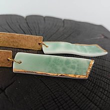 Náušnice - Naušnice porcelan a zlato - 17804598_