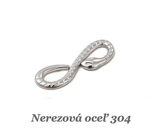 Komponenty - Had - Nekonečno /M7173/ - nerezová oceľ 304 - 17805998_
