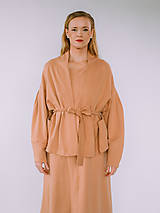  - MIESTNY KRÁTKY KARDIGAN VERA (SVETLÁ MOCHA) - 17804948_