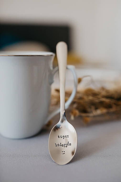 Príbory, varešky, pomôcky - Čajová lyžička "super kolega/kolegyňa" - 17804515_