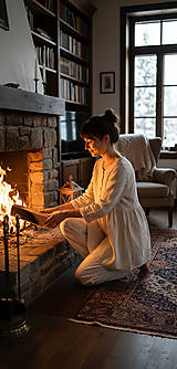 Blúzky a košele - Ľanová tunika - pásik - 17806016_