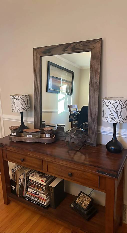 Zrkadlá - Zrkadlo v dubovom ráme  - 17806274_