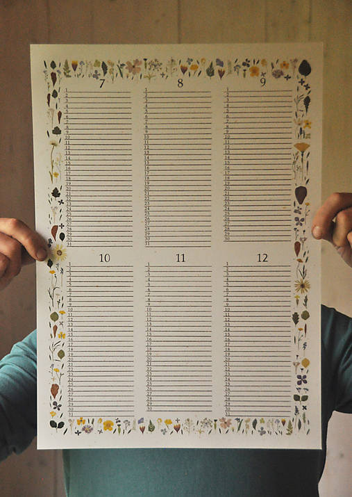 Papiernictvo - Kalendár A3 na celý rok - 17805720_