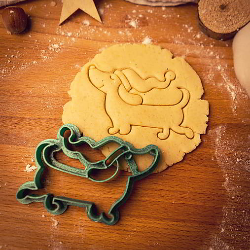 Príbory, varešky, pomôcky - Vykrajovačka - Vianočný psík 7 0855 - 17807241_