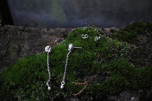 Náušnice Meteority,  Striebro 925