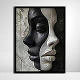 Obrazy - Čiernobiely portrét - 17806833_