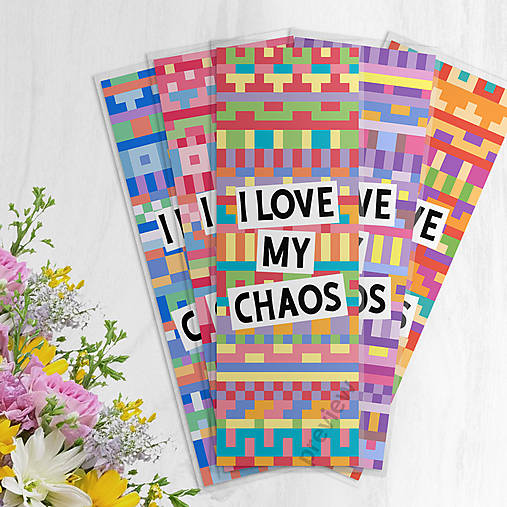 Papiernictvo - I love my chaos - záložka do knihy - 17807222_