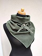 Šály a nákrčníky - PODZIMNÍ MANŠESTROVÝ NÁKRČNÍK - KHAKI - 17807421_