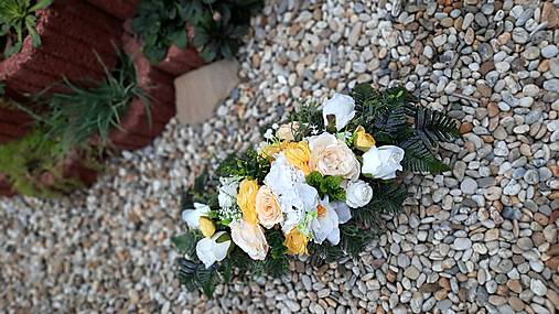 Dekorácie - Ikebana na hrob 80x30 cm (Žltá) - 17810368_