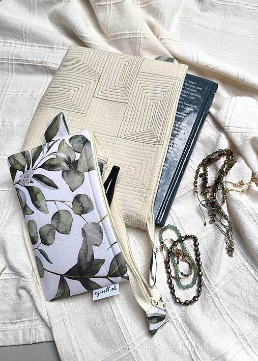 Kozmetická taštička a puzdro na okuliare (Olivovo zelená)