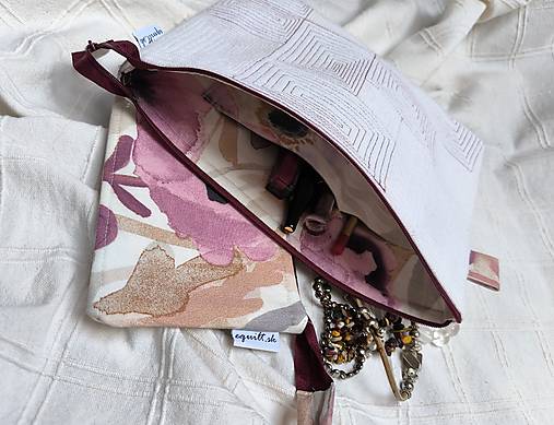 Kozmetická taštička a puzdro na okuliare (Bordová)