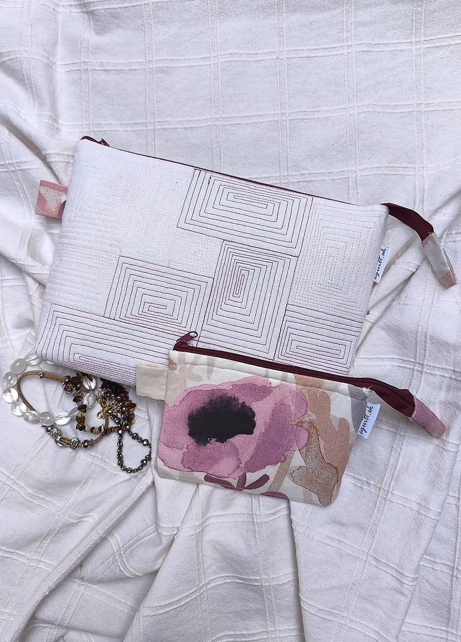 Kozmetická taštička a puzdro na okuliare (Bordová)