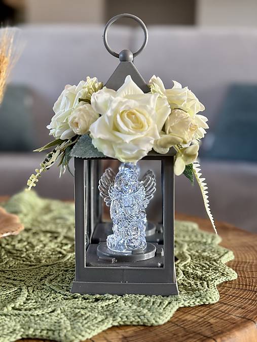 Iné doplnky - Lampáš s anjelom - 17809158_