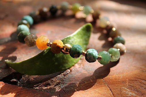 Agate India rondelle výbrus