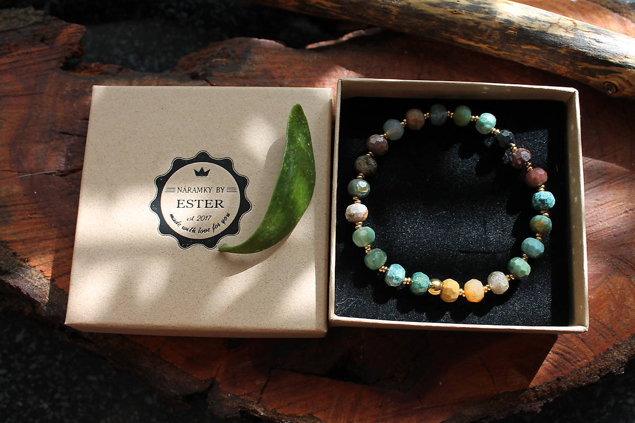 Agate India rondelle výbrus