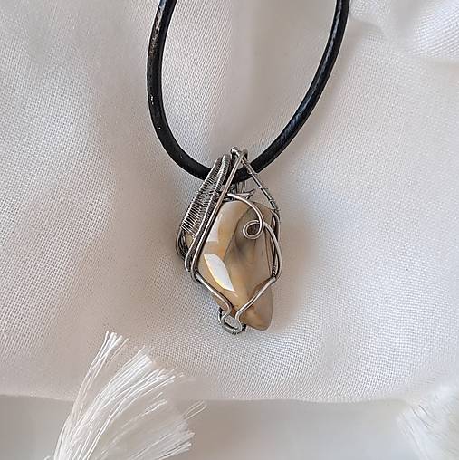 Náhrdelník - pánsky jaspis 1