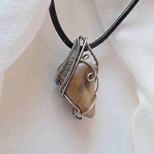 Náhrdelník - pánsky jaspis 1