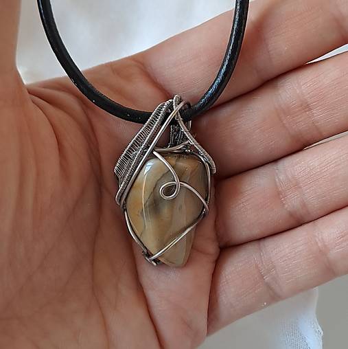 Náhrdelník - pánsky jaspis 1