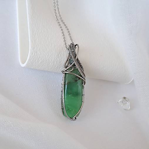 Náhrdelník chryzopras mentolový