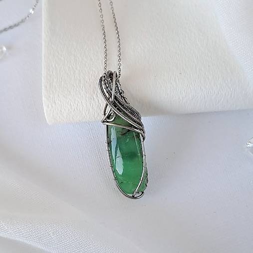 Náhrdelník chryzopras mentolový