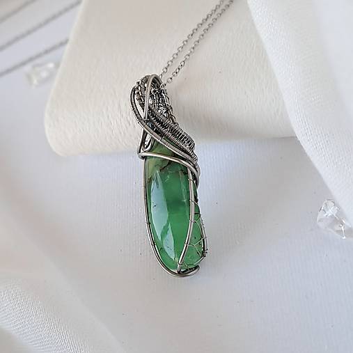 Náhrdelník chryzopras mentolový