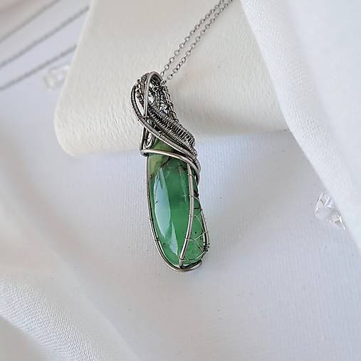 Náhrdelník chryzopras mentolový