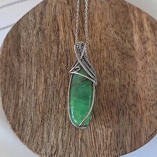 Náhrdelník chryzopras mentolový