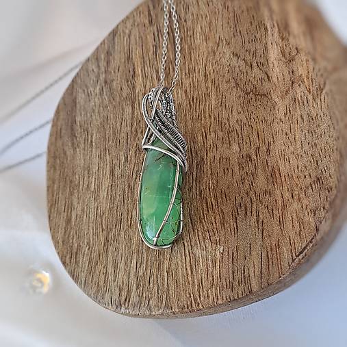 Náhrdelník chryzopras mentolový