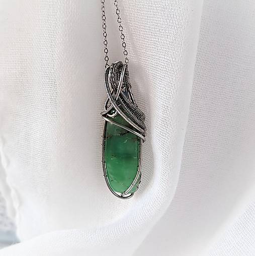 Náhrdelník chryzopras mentolový