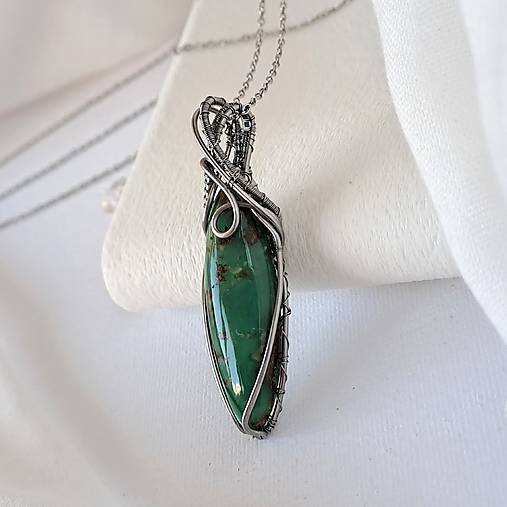 Náhrdelník chryzopras tmavý