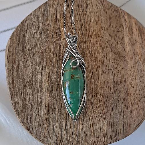 Náhrdelník chryzopras tmavý