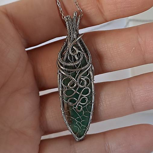 Náhrdelník chryzopras tmavý