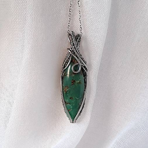 Náhrdelník chryzopras tmavý