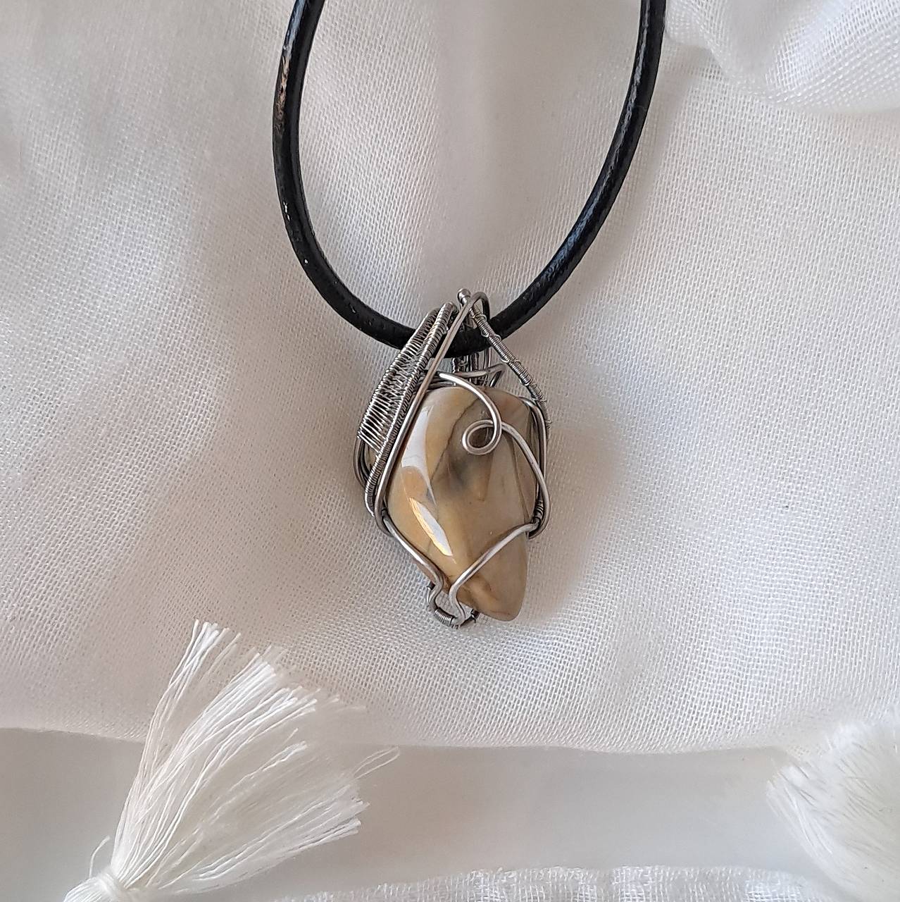 Náhrdelník - pánsky jaspis 1