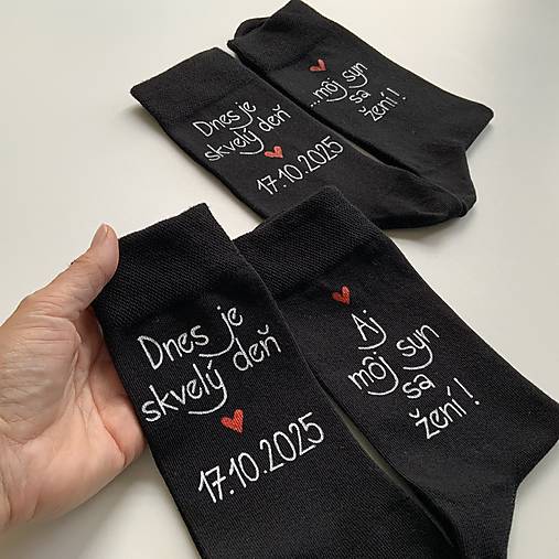 Maľované ponožky pre otca ženícha / nevesty (otca ženícha)