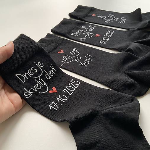 Maľované ponožky pre otca ženícha / nevesty (otca ženícha)