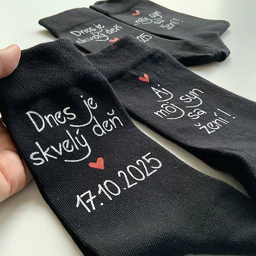 Maľované ponožky pre otca ženícha / nevesty (otca ženícha)