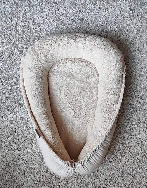 Detský textil - Hniezdo pre bábätko béžové s barančekom - 17812709_